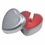 Herzkerze im Metalld&ouml;schen "Heart" Artikel-Nr. (20101)