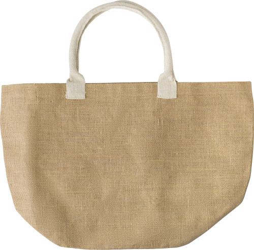 Einkaufstasche aus Jute mit Baumwollhenkeln. Artikel-Nr. (427943)