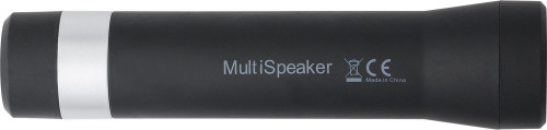 ABS-LED-Taschenlampe, kabelloser Lautsprecher und Notfall-Powerbank in einem. Inklusive Fahrradhalterung und Ladekabel (USB auf USB). Drahtlose Version V5.0. - Bild vergrößern