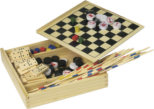Spielset in Holzbox, 5-tlg. bestehend... Artikel-Nr. (6163)