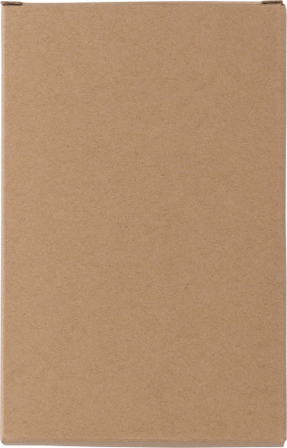 Der Notizblock enthält selbstklebende Haftnotizen in einem Halter aus Weizenstroh und einen Rollerball aus Holz. - Bild vergrößern