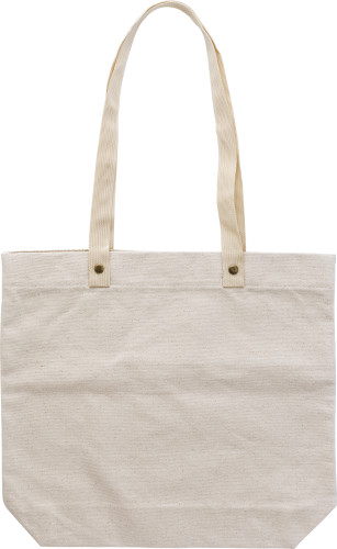 Einkaufstasche aus Baumwolle (380 gr/m²) mit langen Tragegriffen. - Bild vergrößern