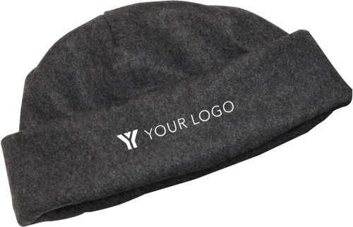 Winter-Set aus Polyester-Fleece, bestehend aus einer Mütze und einem Schal. - Bild vergrößern