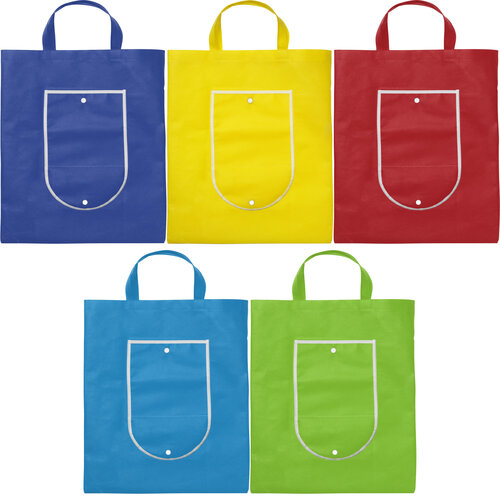 Einkaufstasche aus Non-Woven, mit kurzen Henkeln, verwandelbar in Mini-Taschen-Format. - Bild vergrößern