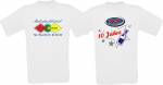 10 T-Shirts weiß inkl. Druck Artikel-Nr. (220012S)