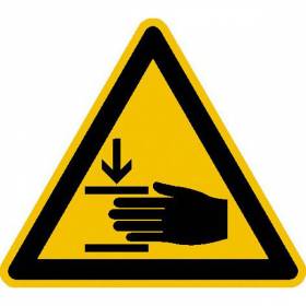 Warnung vor Handverletzungen - Bild vergrern