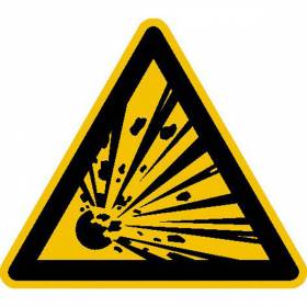 Warnung vor explosionsgefährlichen Stoffen - Bild vergrern