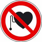 Verbot für Personen mit Herzschrittmacher Artikel-Nr. (2100903)