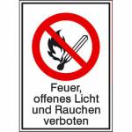 Feuer, offenes Licht und Rauchen verboten Artikel-Nr. (2101103)