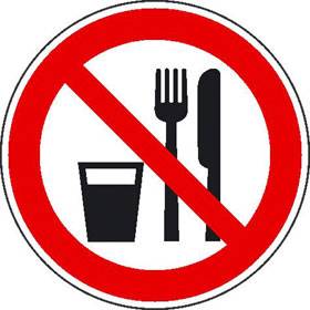 Essen und Trinken verboten - Bild vergrern