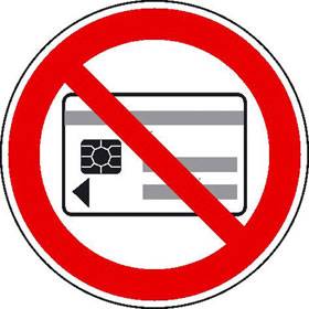 Mitführen von magnetischen oder elektronischen Datenträgern verboten - Bild vergrern