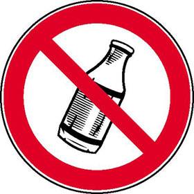 Herauswerfen von Flaschen verboten - Bild vergrern