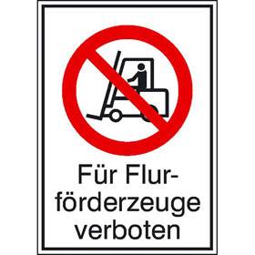 Für Flurförderzeuge verboten - Bild vergrern