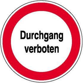 Durchgang verboten - Bild vergrern