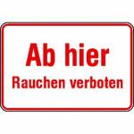 Ab hier Rauchen verboten Artikel-Nr. (1105078)