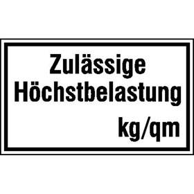 Zulässige Höchstbelastung ... kg/qm - Bild vergrern