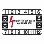 Geprüft nach UVV BGV A3 und DIN VDE 0701 Artikel-Nr. (3000841)