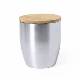Edelstahlbecher mit Deckel - Bild vergrern
